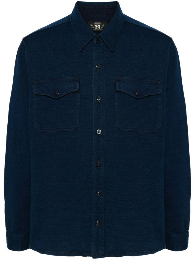 Ralph Lauren RRL Theo patterned-jacquard overshirt - Blue von Ralph Lauren RRL