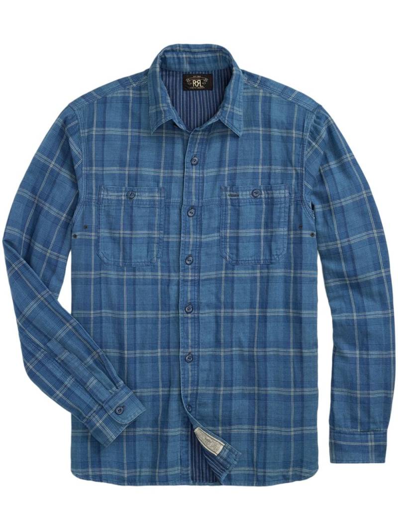 Ralph Lauren RRL check pattern long-sleeve shirt - Blue von Ralph Lauren RRL