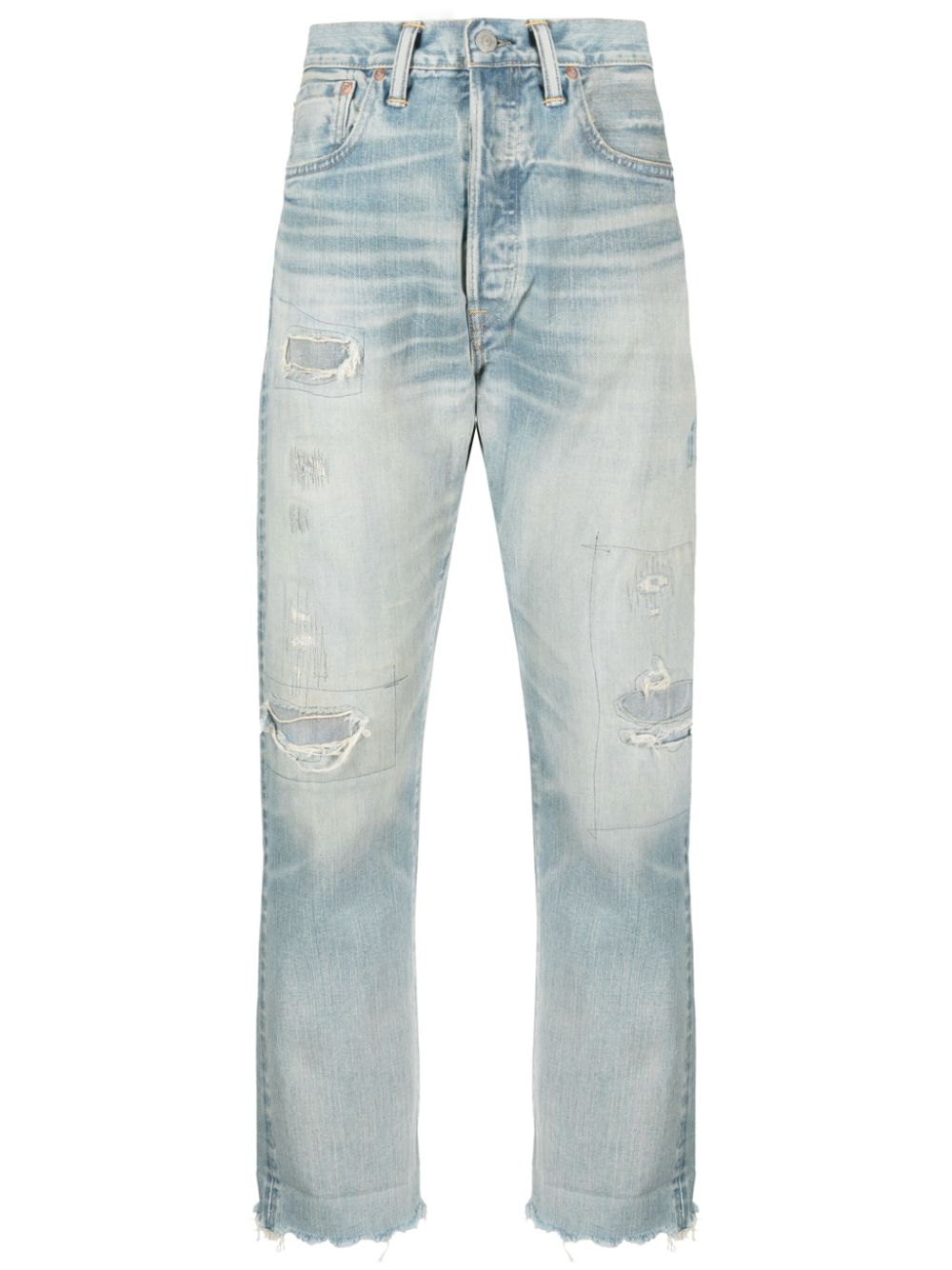 Ralph Lauren RRL distressed-effect boyfriend jeans - Blue von Ralph Lauren RRL