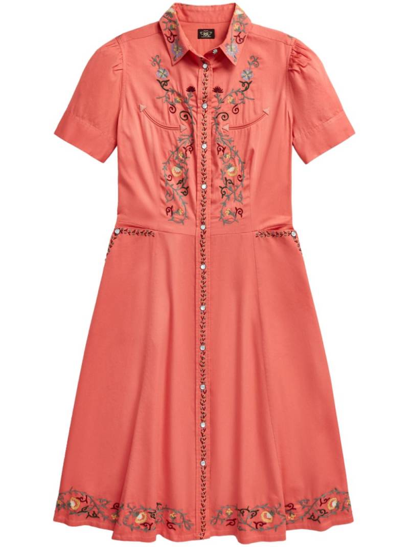 Ralph Lauren RRL floral-embroidery shirtdress - Pink von Ralph Lauren RRL