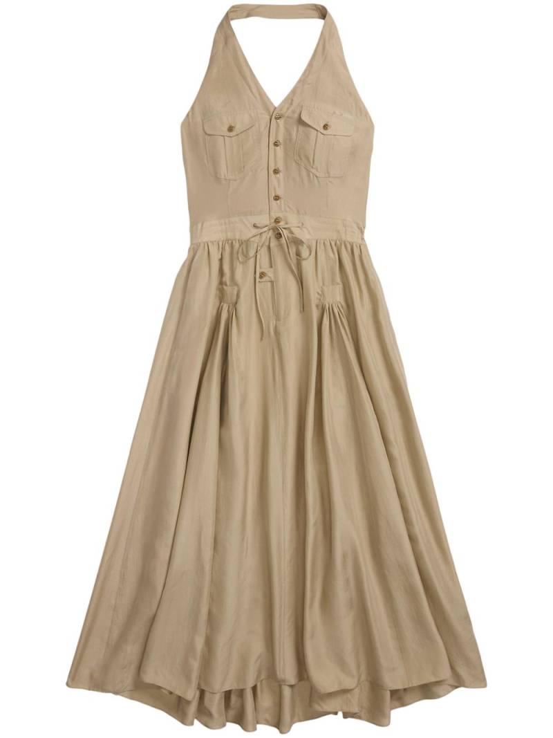 Ralph Lauren RRL halterneck buttoned dress - Neutrals von Ralph Lauren RRL