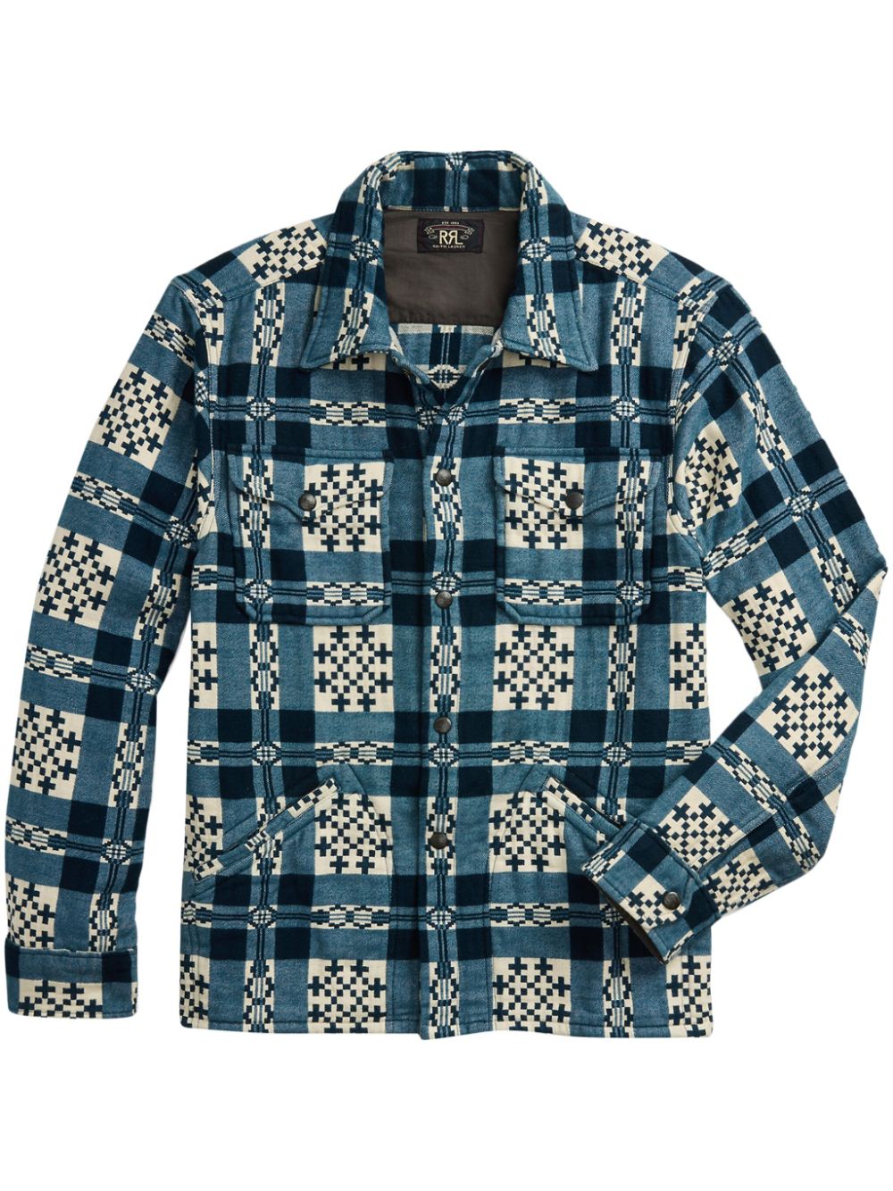 Ralph Lauren RRL jacquard long-sleeve shirt - Blue von Ralph Lauren RRL