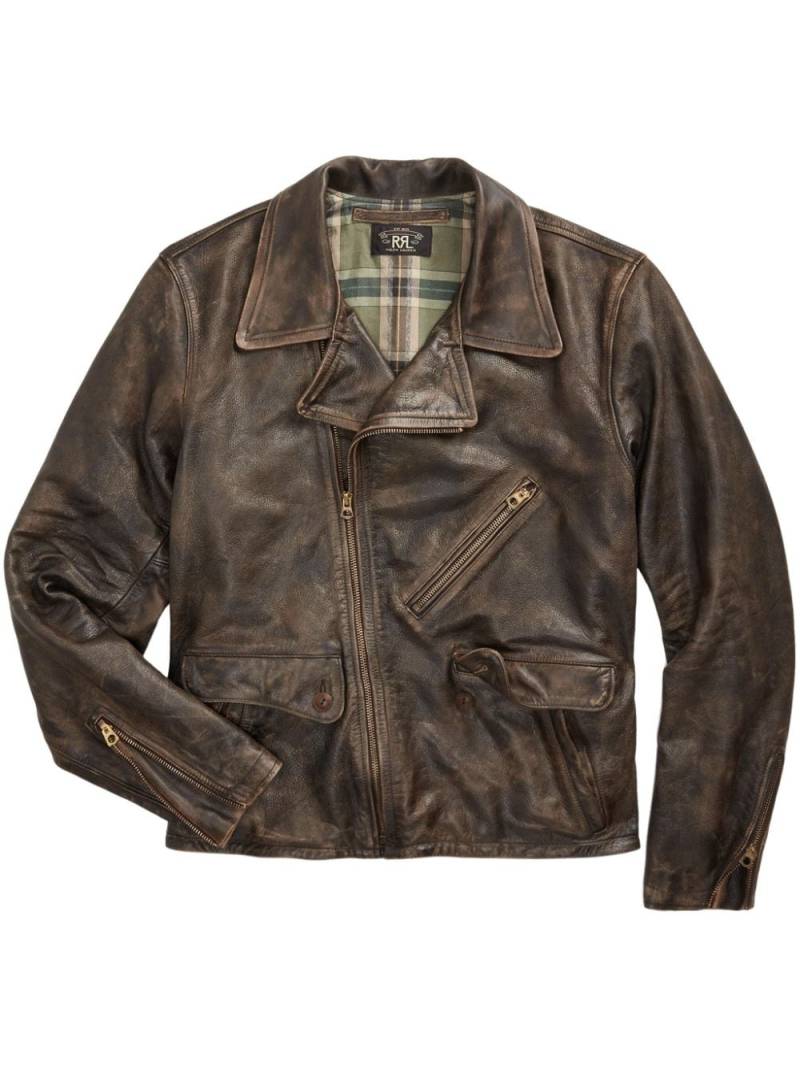 Ralph Lauren RRL leather biker jacket - Brown von Ralph Lauren RRL