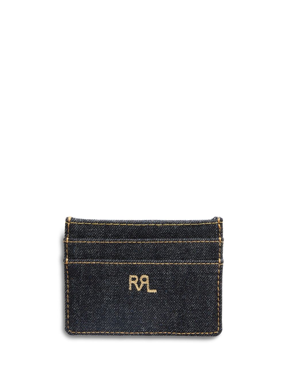 Ralph Lauren RRL logo-appliqué denim cardholder - Blue von Ralph Lauren RRL