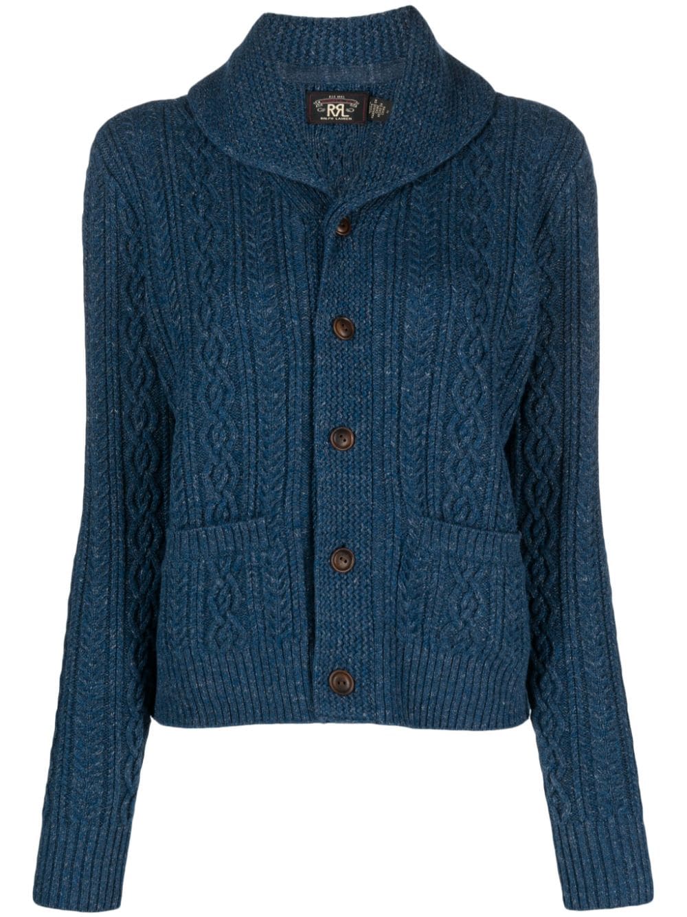 Ralph Lauren RRL shawl-collar cable-knit cardigan - Blue von Ralph Lauren RRL