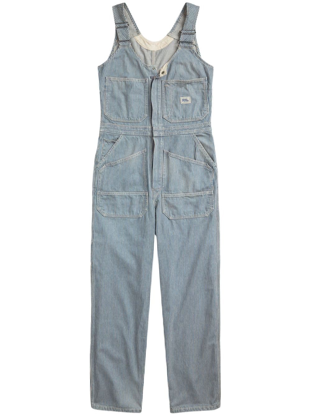 Ralph Lauren RRL striped cotton-twill jumpsuit - Blue von Ralph Lauren RRL