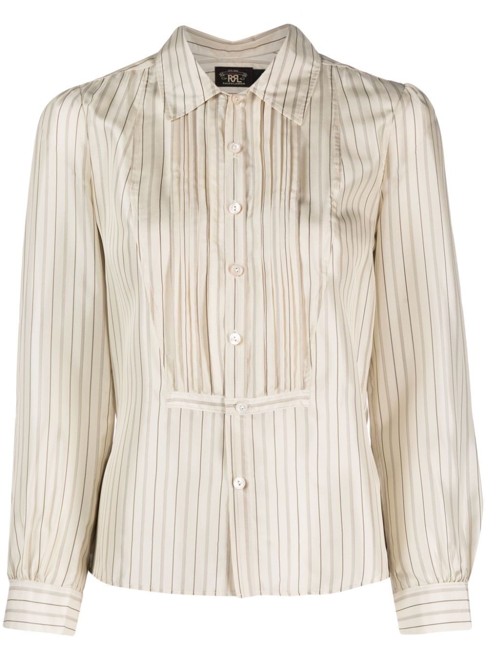 Ralph Lauren RRL striped satin silk blouse - Neutrals von Ralph Lauren RRL