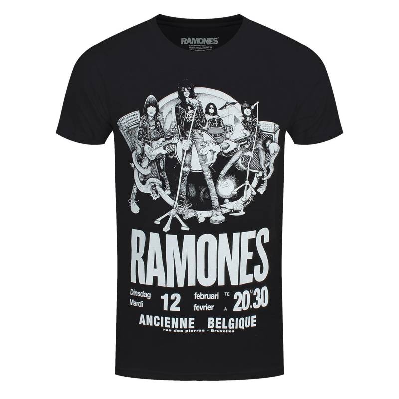 Ramones - Belgique TShirt, für Damen, Schwarz, Größe M von Ramones