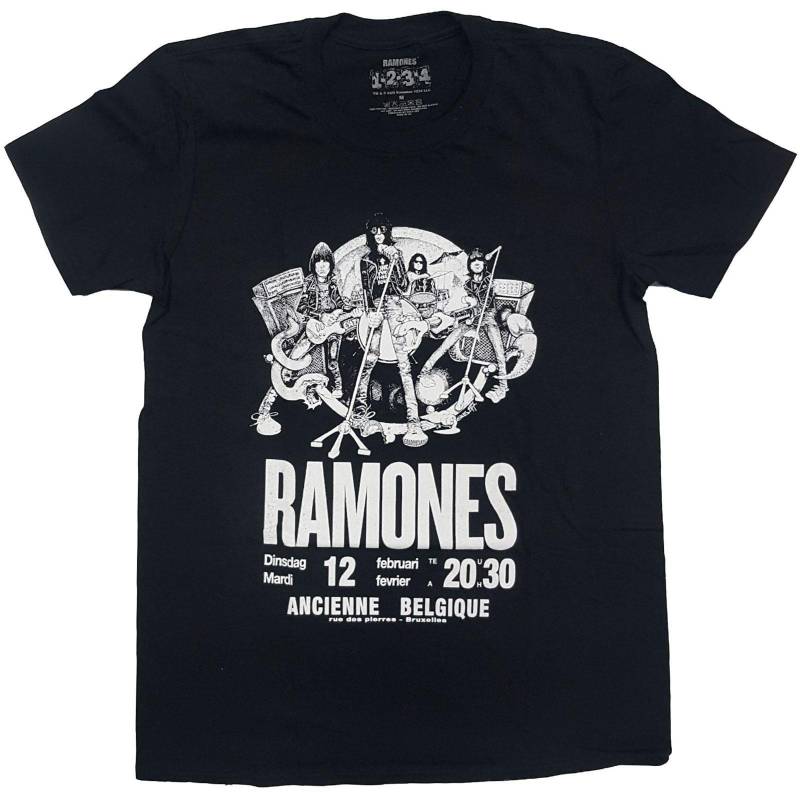 Ramones - Belgique TShirt, für Damen, Schwarz, Größe M von Ramones