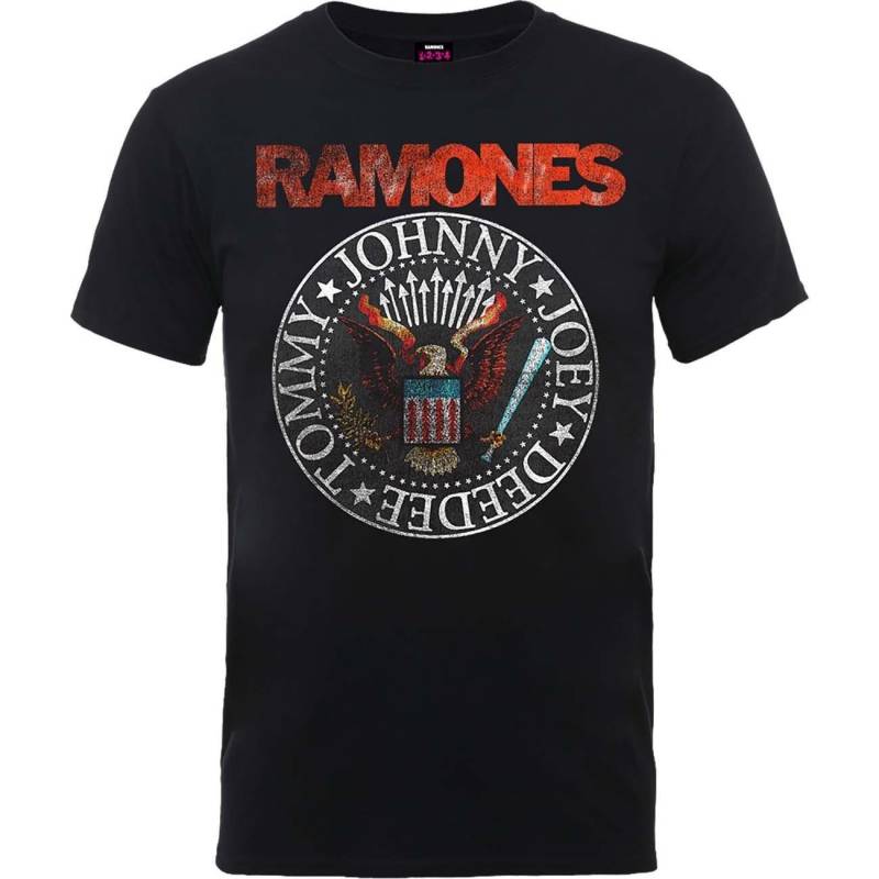 Ramones - Eagle Seal TShirt, für Damen, Schwarz, Größe L von Ramones