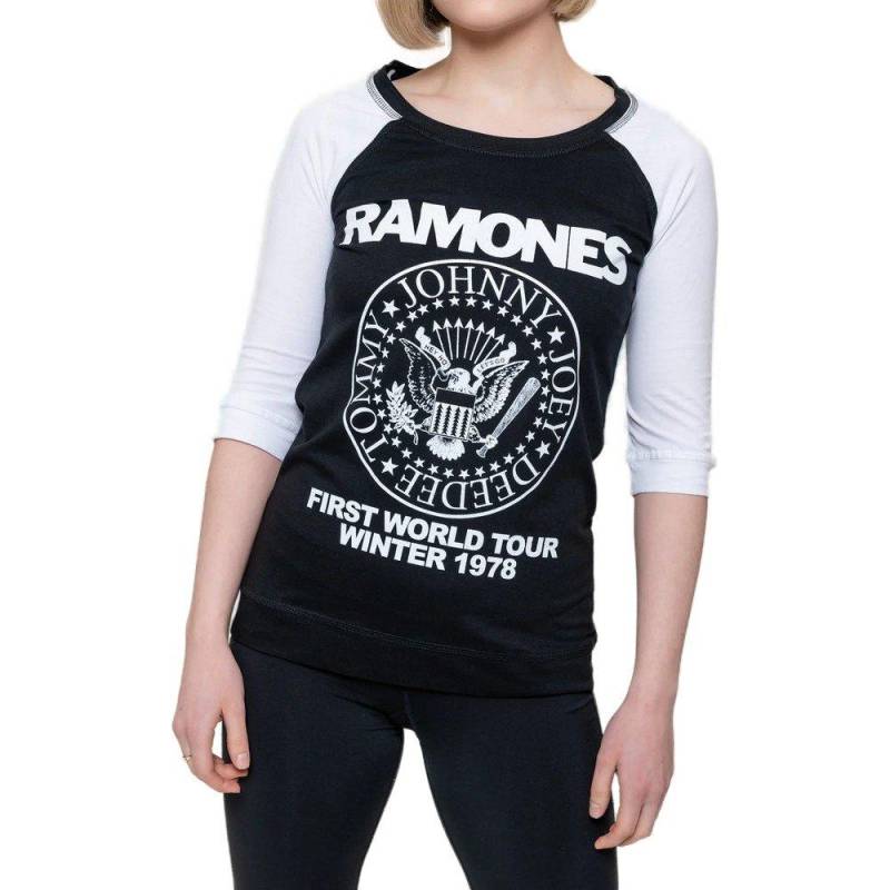 First World Tour 1978 Tshirt Raglanärmel Damen Schwarz 3XL von Ramones