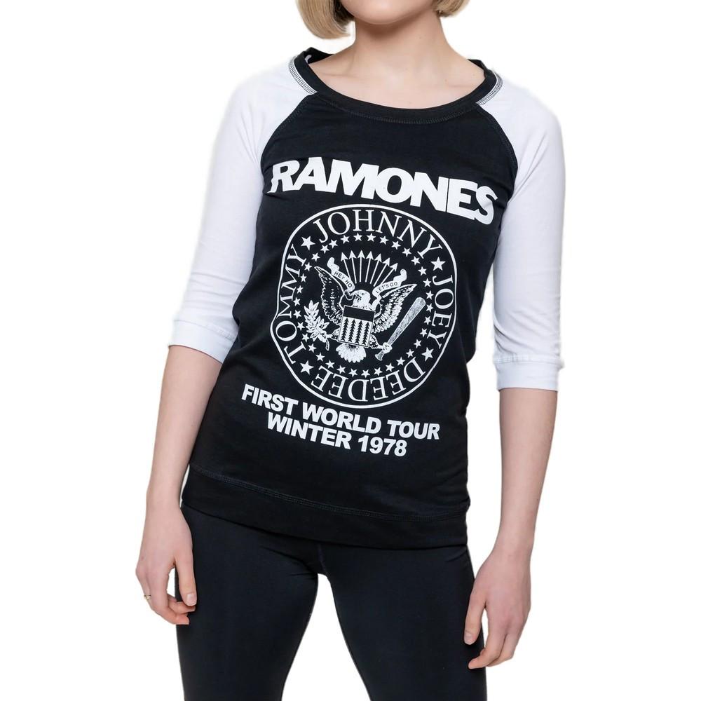 First World Tour 1978 Tshirt Raglanärmel Damen Schwarz 4XL von Ramones