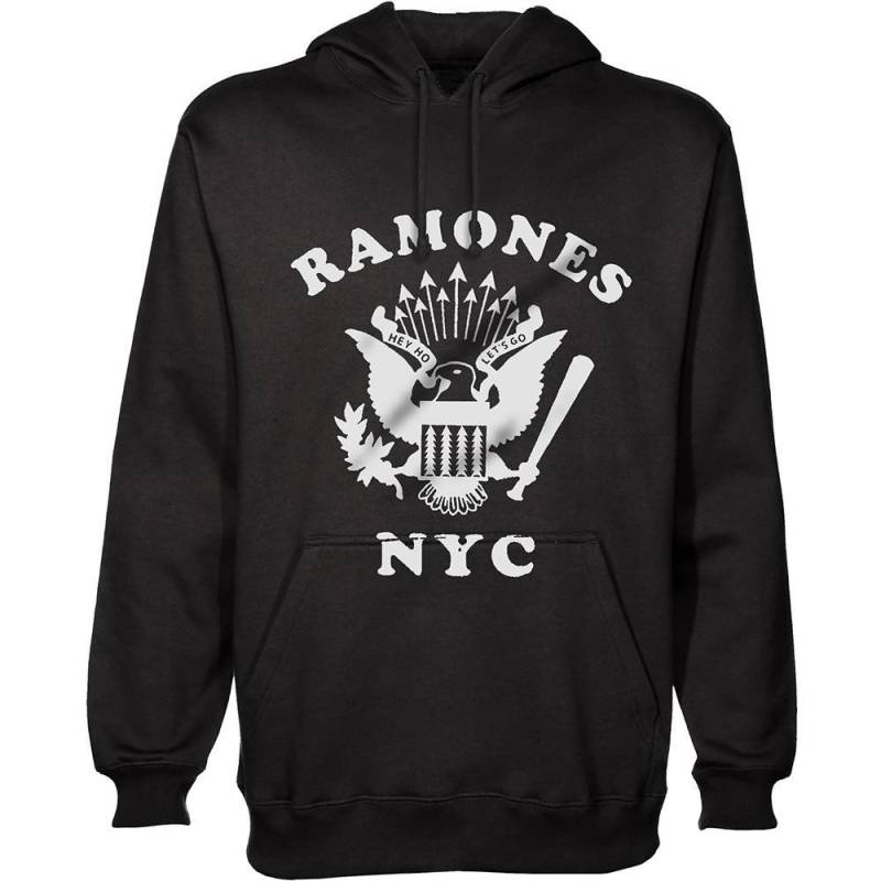 Hoodie Zum Überziehen Damen Schwarz L von Ramones