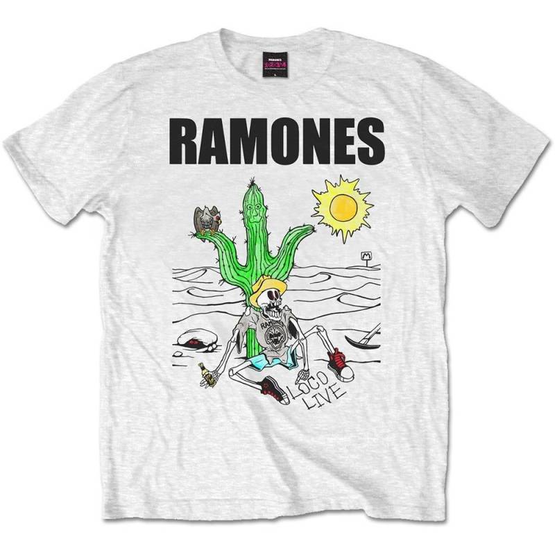 Loco Live Tshirt Damen Weiss XL von Ramones