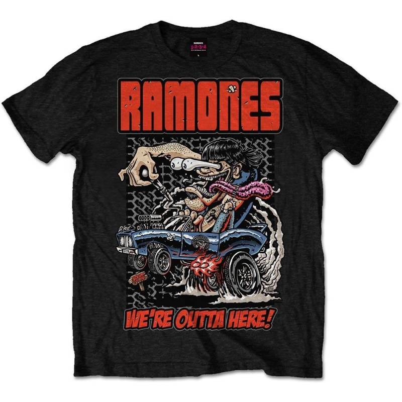 Ramones - Outta Here TShirt, für Damen, Schwarz, Größe S von Ramones