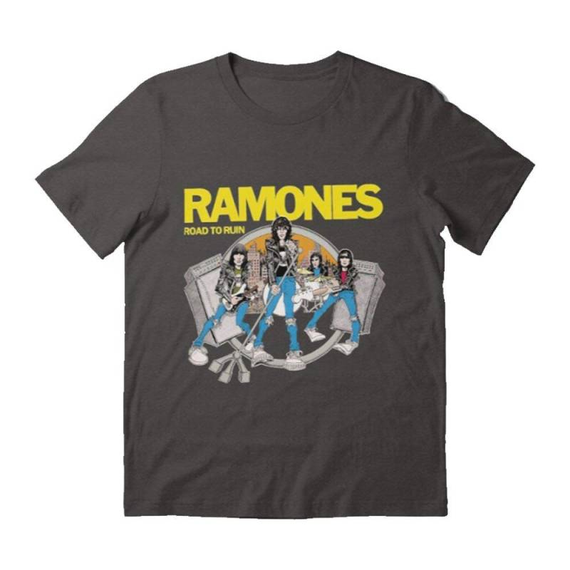 Ramones - Road to Ruin TShirt, für Damen, Grau, Größe S von Ramones