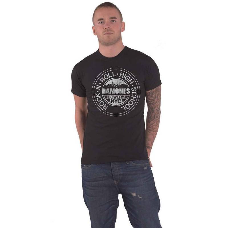 Rock 'n Roll High School Bowery Tshirt Damen Schwarz L von Ramones