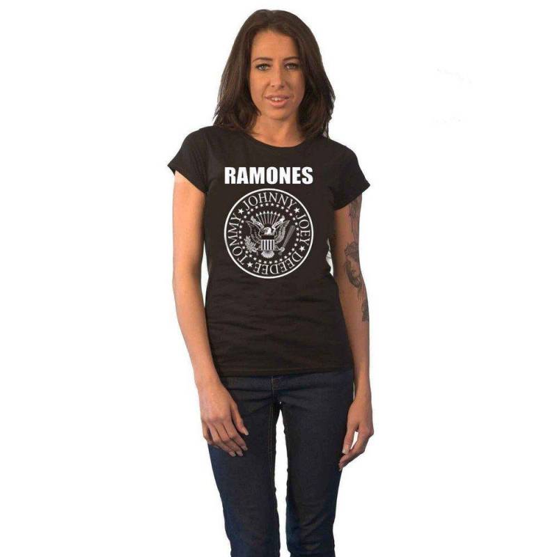 Tshirt Damen Schwarz L von Ramones