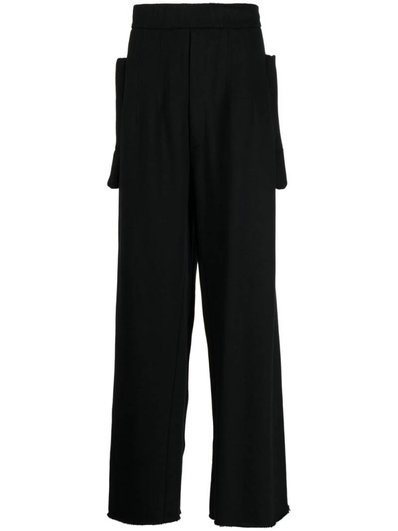 Random Identities detailed-pocket wide-leg trousers - Black von Random Identities