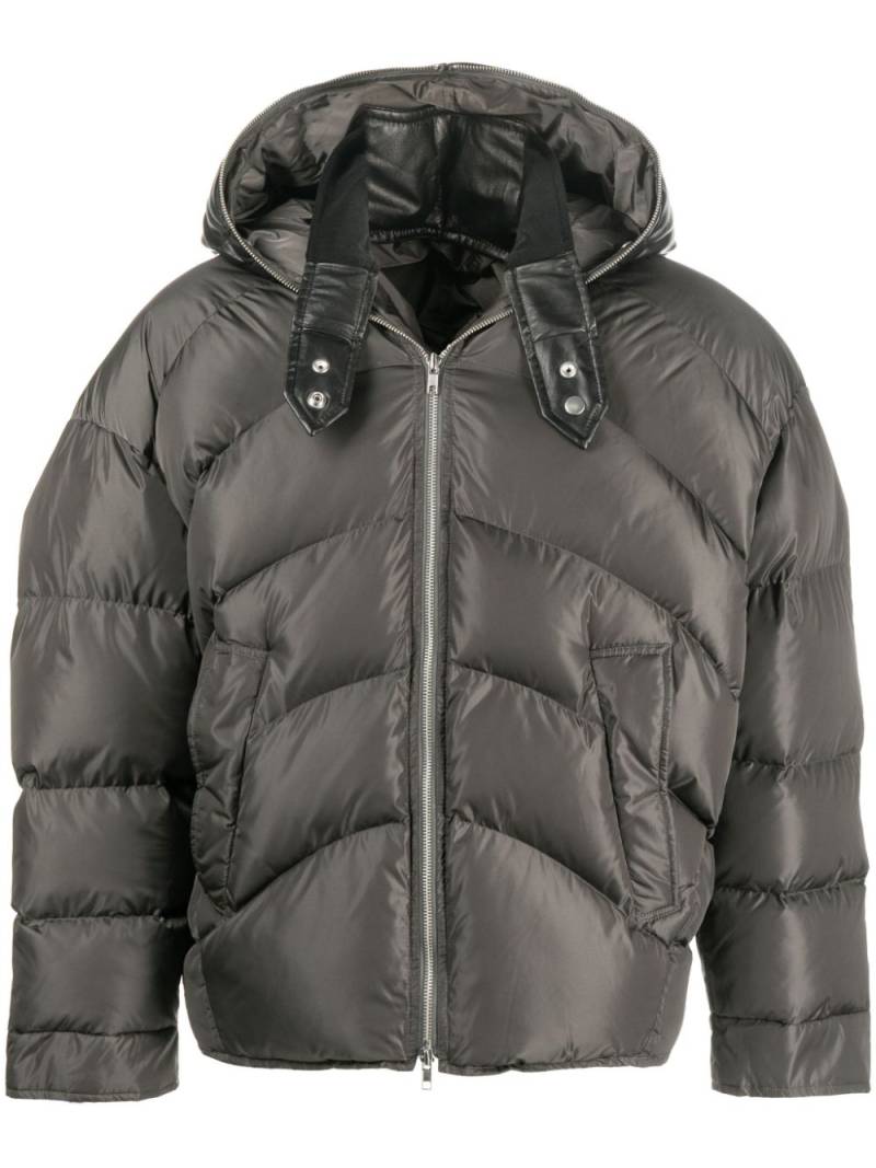 Random Identities hooded padded jacket - Grey von Random Identities