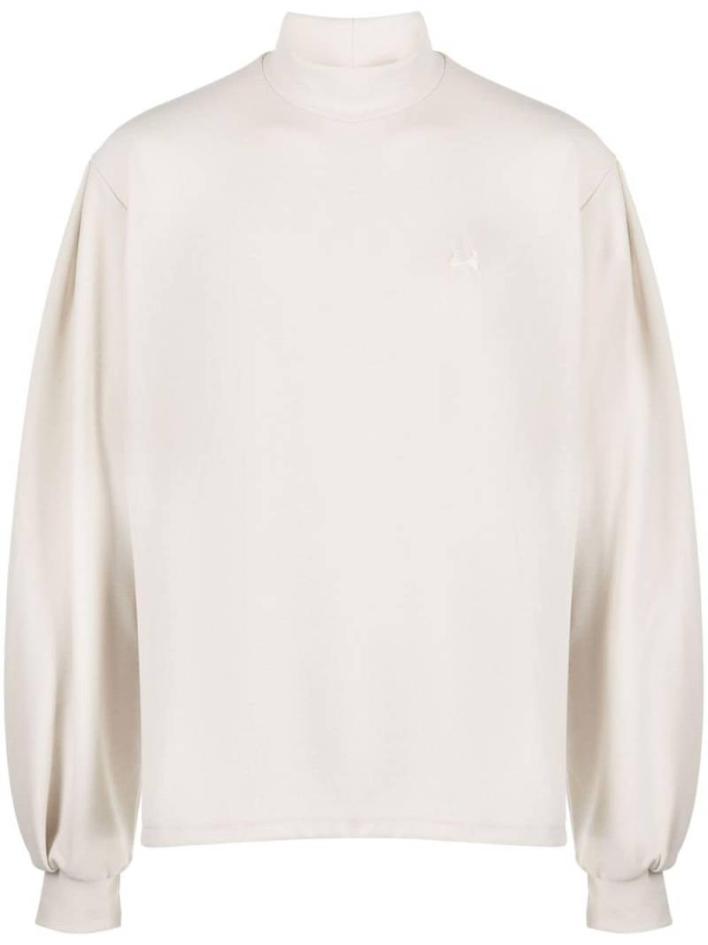 Random Identities logo-embroidered cotton sweatshirt - Neutrals von Random Identities