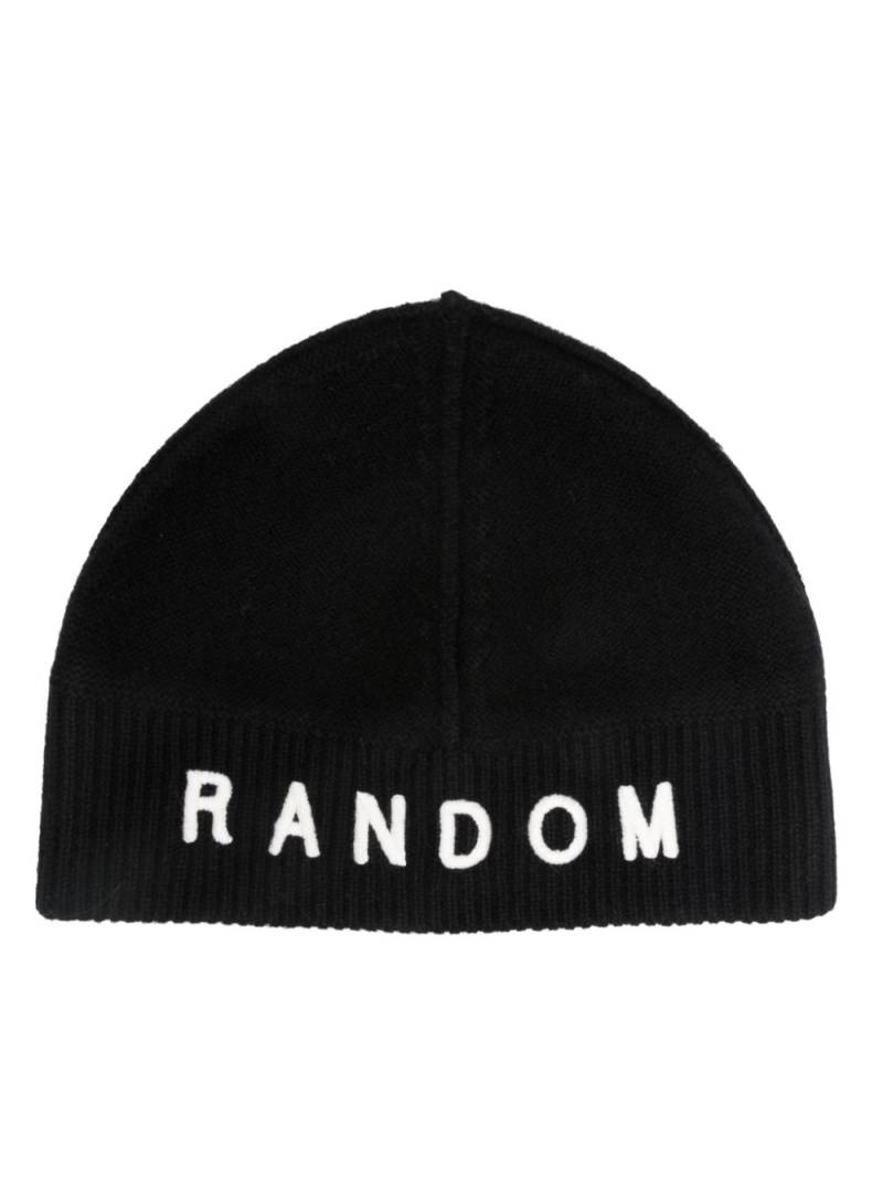 Random Identities logo-embroidered wool blend beanie - Black von Random Identities