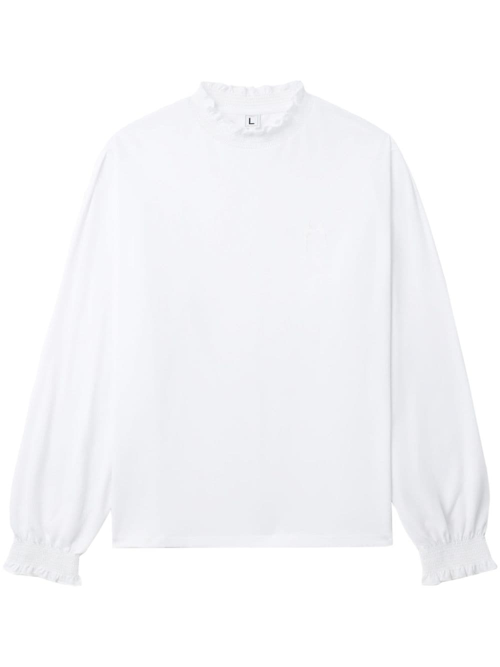 Random Identities ruffled cotton sweatshirt - White von Random Identities