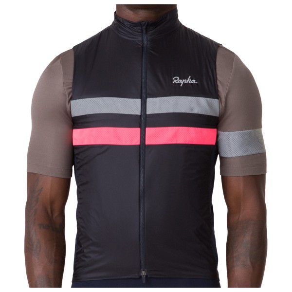 Rapha - Brevet Insulated Gilet - Velogilet Gr L grau von Rapha