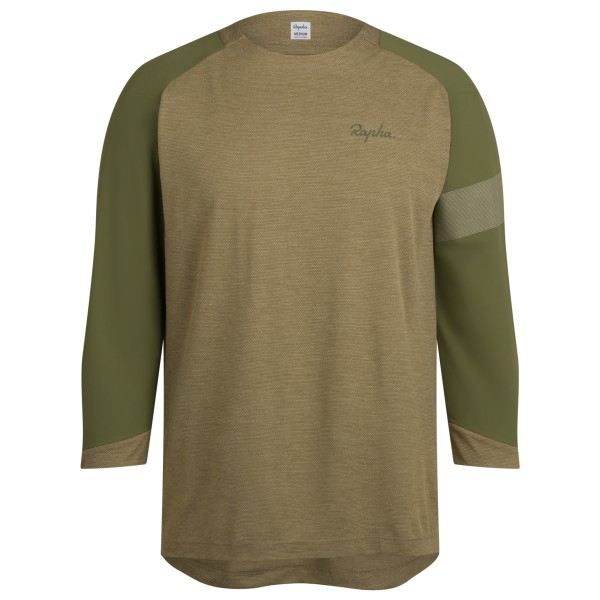 Rapha - Trail 3/4 Sleeve Jersey - Velotrikot Gr L oliv/beige von Rapha