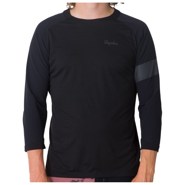 Rapha - Trail 3/4 Sleeve Jersey - Velotrikot Gr L schwarz von Rapha