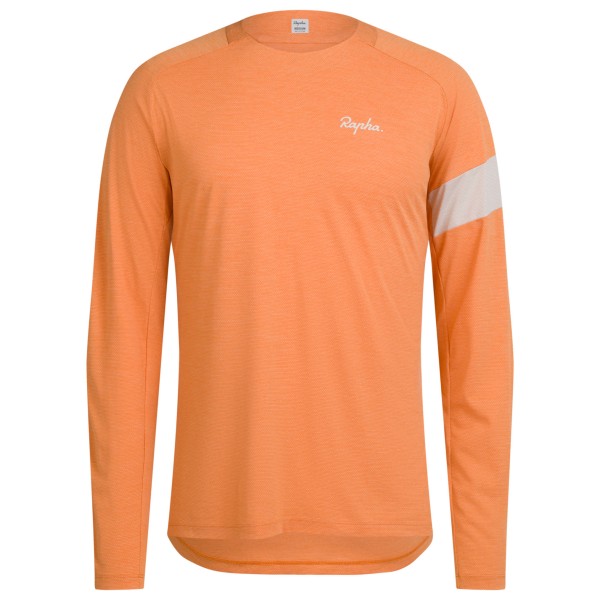 Rapha - Trail Long Sleeve Technical T-Shirt - Velotrikot Gr L;M;S;XL;XXL beige;grau;orange;schwarz von Rapha