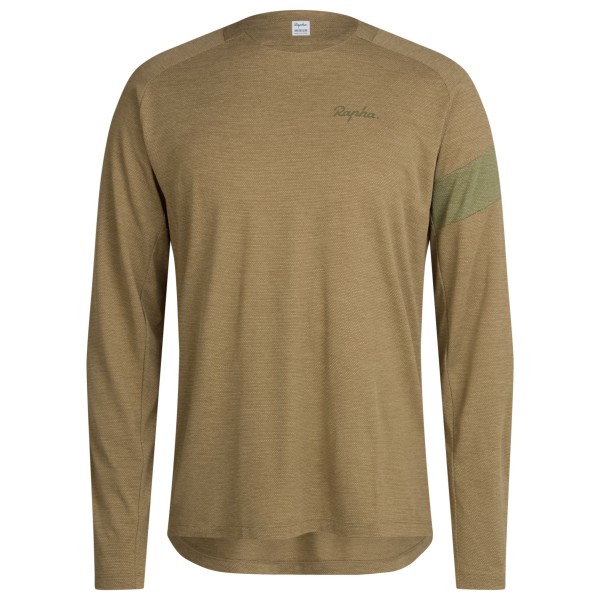 Rapha - Trail Long Sleeve Technical T-Shirt - Velotrikot Gr L beige von Rapha