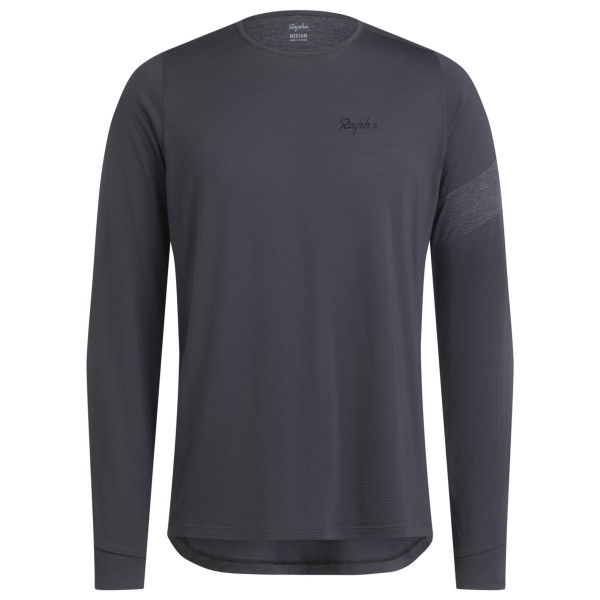 Rapha - Trail Merino Long Sleeve T-Shirt - Velotrikot Gr L;S;XL;XXL grau von Rapha