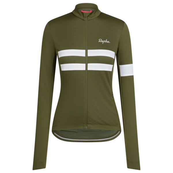 Rapha - Women's Brevet Long Sleeve Jersey - Velotrikot Gr L oliv von Rapha