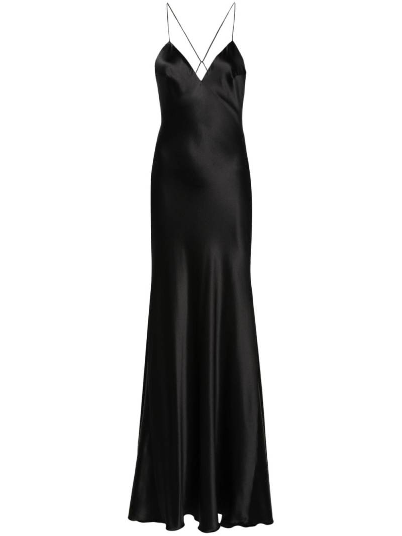 Raquel Diniz A-line silk maxi dress - Black von Raquel Diniz