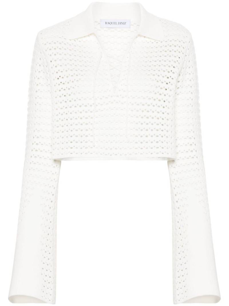 Raquel Diniz open-knit crop top - White von Raquel Diniz