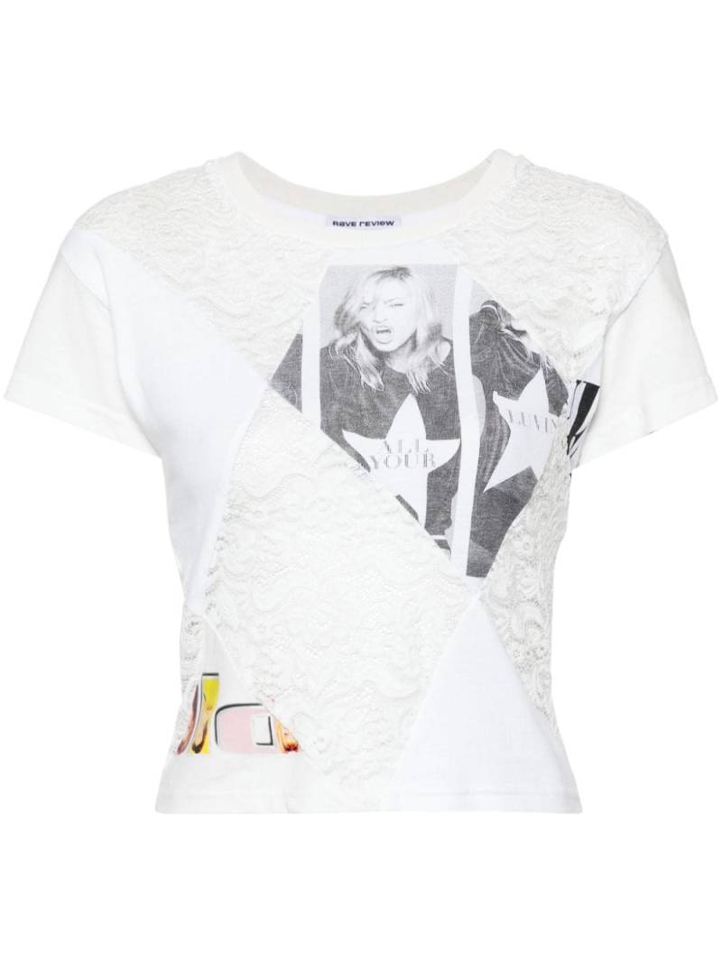 Rave Review Jane panelled T-shirt - White von Rave Review