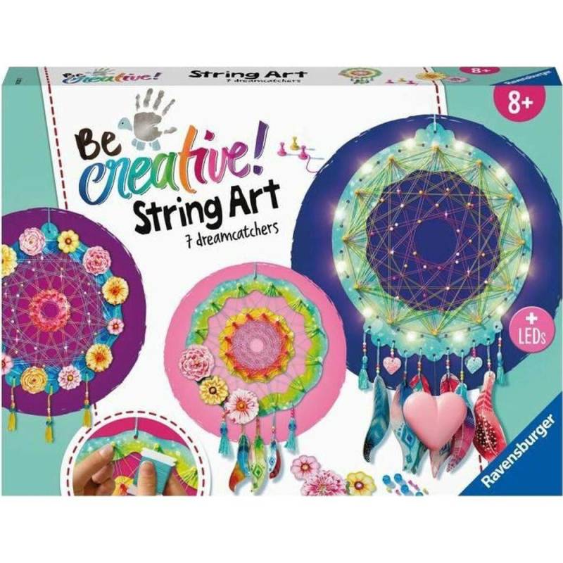 18235 String Art Maxi:dreamcatcher, String Art Bastelset Für Kinder Ab 8 Jahren, Kreative Traumfänger Mit Leds Unisex Multicolor ONE SIZE von Ravensburger