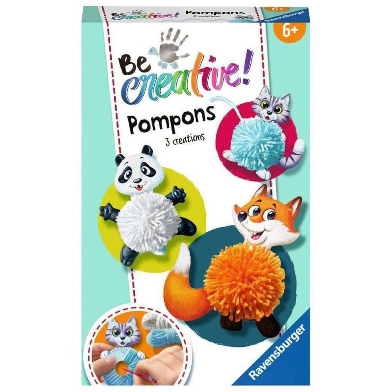 18429 Be Creative Pompon-tiere, Diy Für Kinder Ab 6 Jahren Unisex Multicolor ONE SIZE von Ravensburger