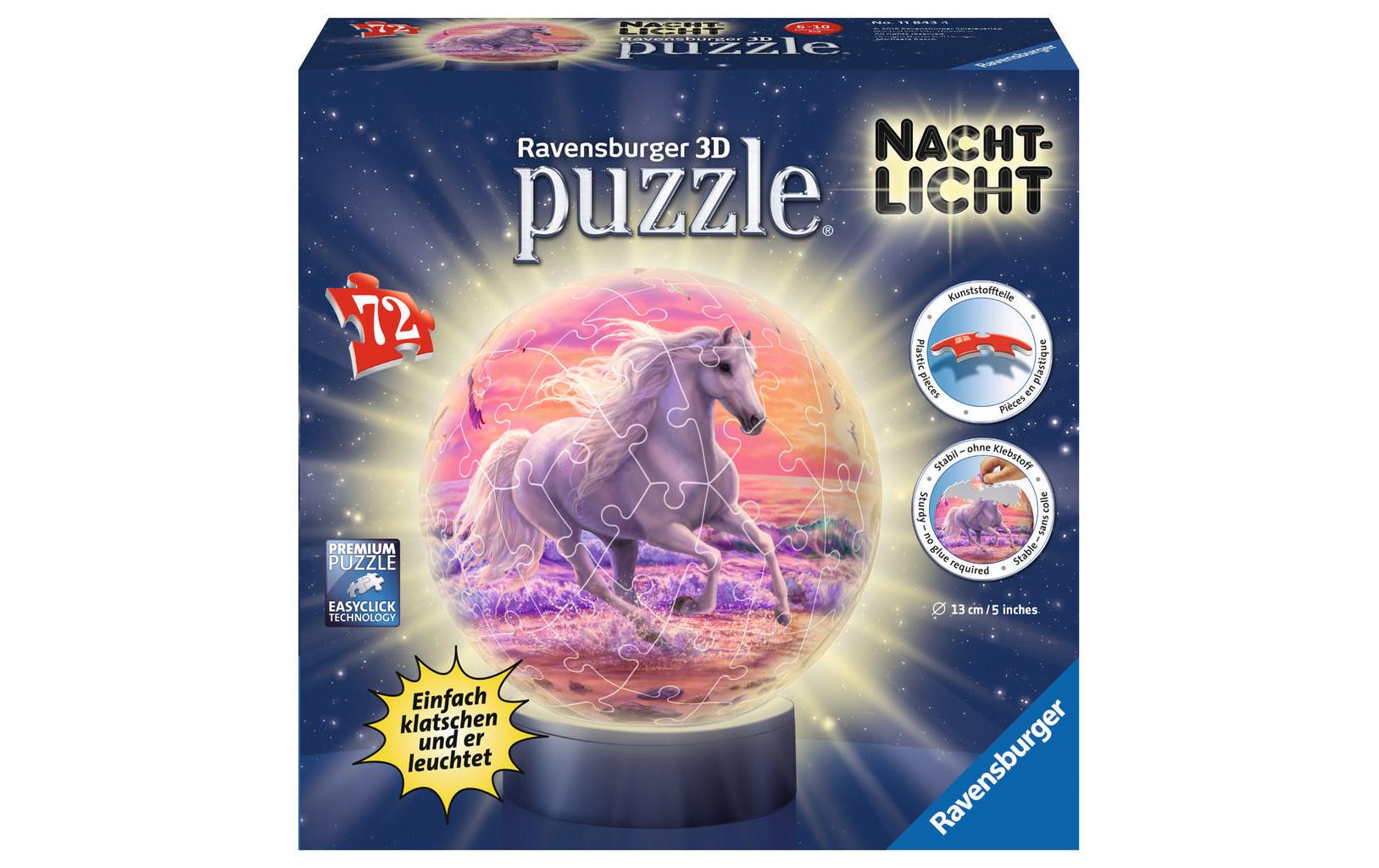 Ravensburger 3D-Puzzle »Pferde am Strand Nachtlicht« von Ravensburger