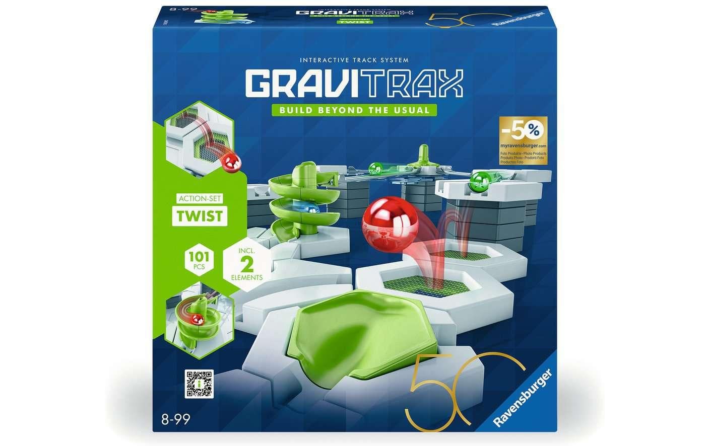 Ravensburger Kugelbahn »GraviTrax - 50 Jahre blaues Dreieck«, (101 tlg.) von Ravensburger