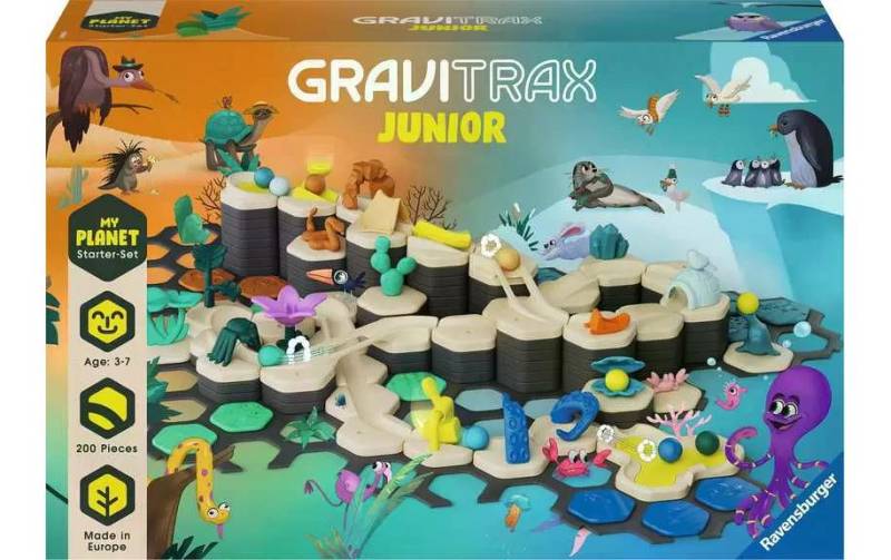 Ravensburger Kugelbahn »GraviTrax Junior Starter-Set XXL Planet«, (182 tlg.) von Ravensburger