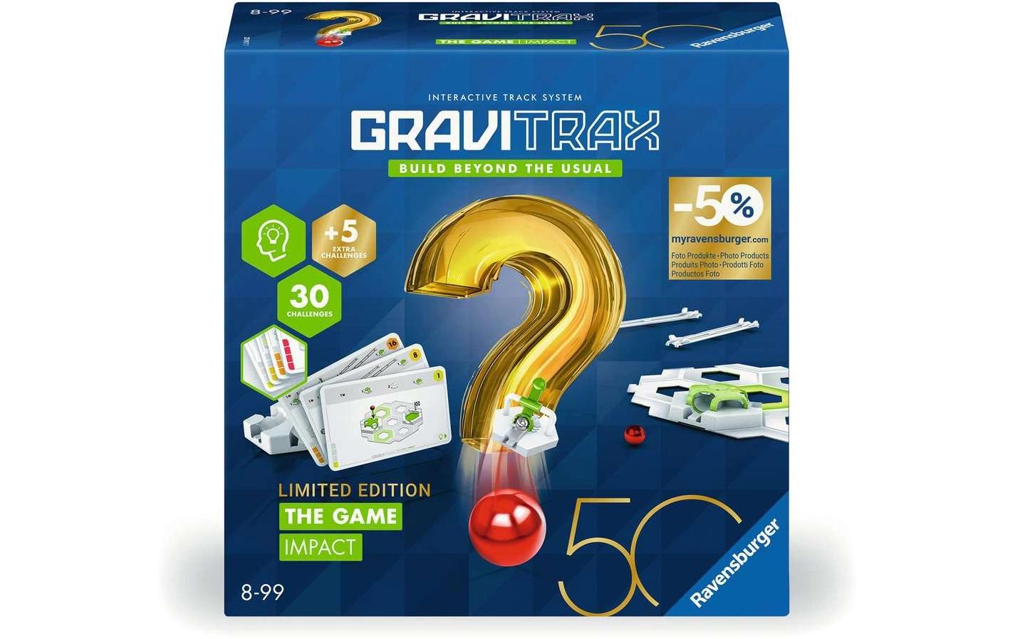 Ravensburger Kugelbahn »Gravitrax - 50 Jahre blaues Dreieck«, (67 tlg.) von Ravensburger