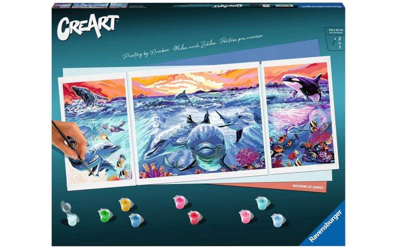 Ravensburger Malen nach Zahlen »MnZ Serie A Dolphins at Sunset« von Ravensburger