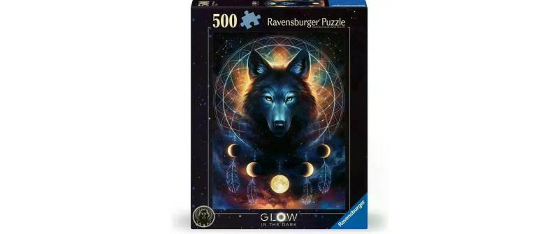 Ravensburger Puzzle »Leuchtender Wolf«, Leuchtet im Dunkeln von Ravensburger