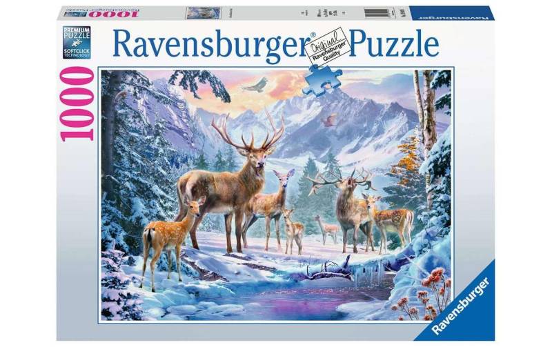 Ravensburger Puzzle »Rehe und Hirsche im Winter«, (1000 tlg.) von Ravensburger