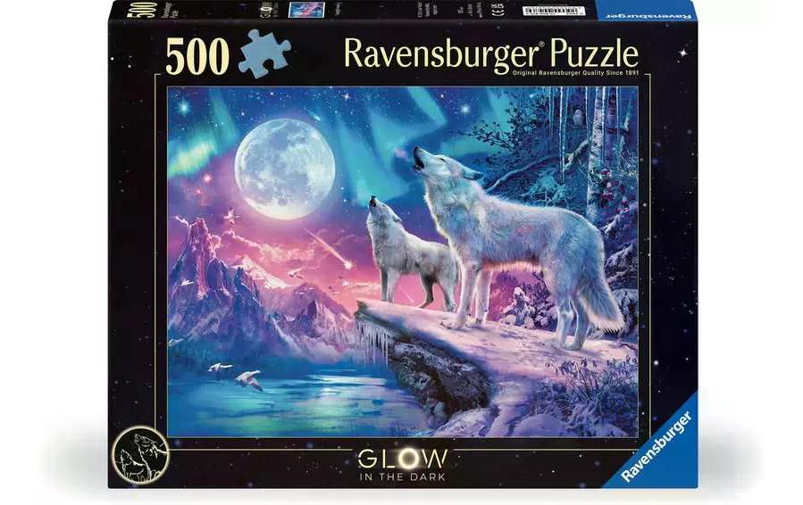 Ravensburger Puzzle »Wolf im Nordlicht«, Leuchtet im Dunkeln von Ravensburger