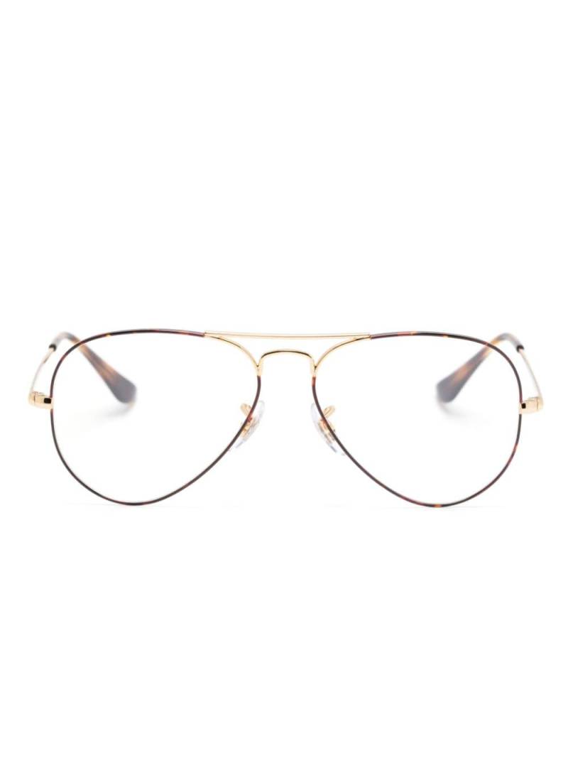 Ray-Ban Aviator-frame glasses - Brown von Ray-Ban