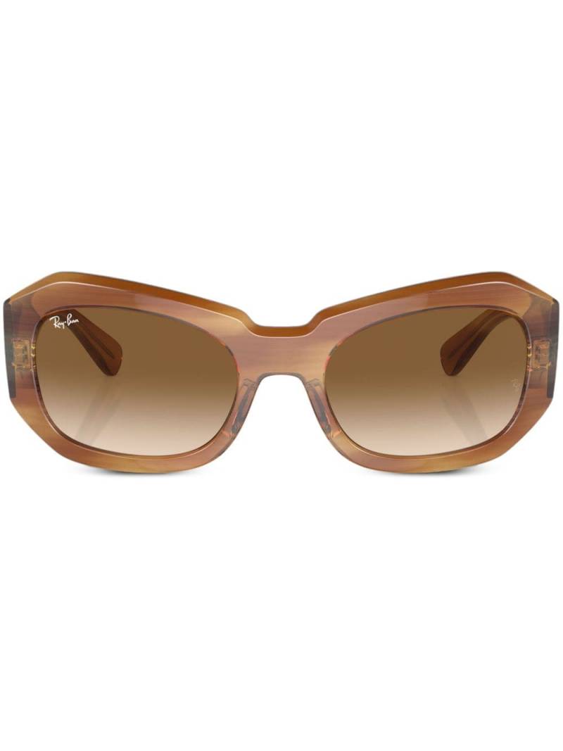 Ray-Ban Beate geometric-frame sunglasses - Brown von Ray-Ban