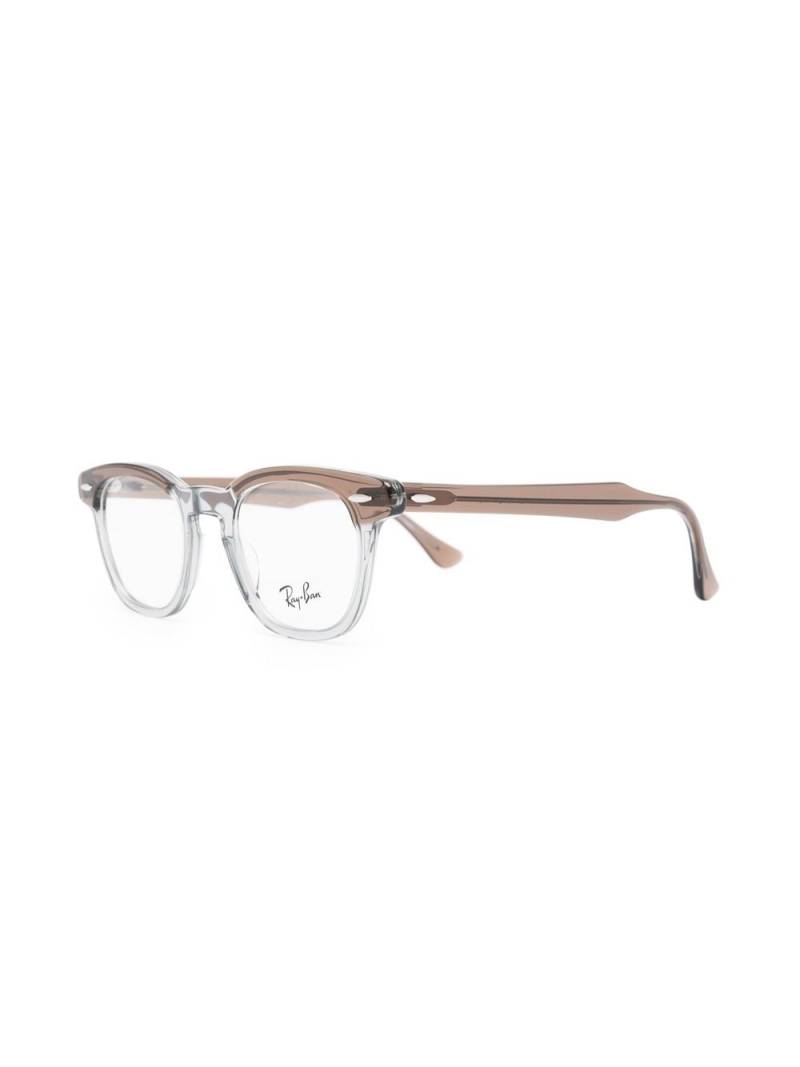 Ray-Ban Hawkeye square-frame glasses - Brown von Ray-Ban